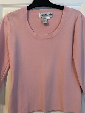 Joseph Soft Pink Scoop Neck Top